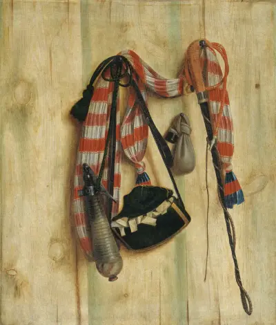 Trompe L’oeil With Riding Whip And Letter Bag av Cornelis Norbertus Gijsbrechts