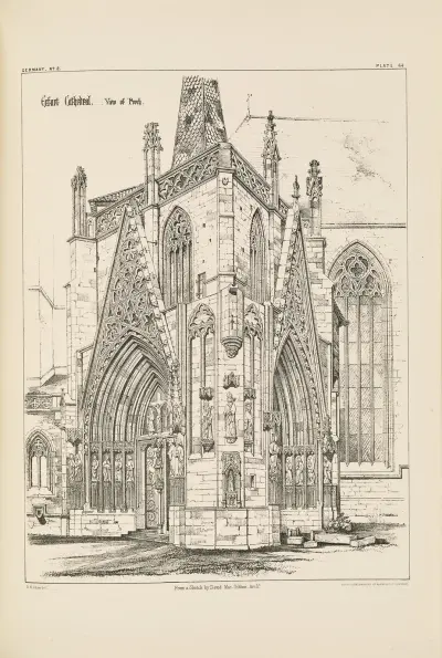 Erfurt. Cathedral. View of porch av Richard Norman Shaw