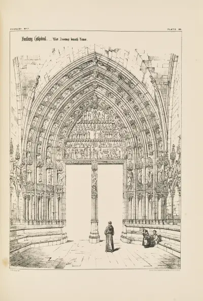 Freiburg. Cathedral. View of Great West Doorway av Richard Norman Shaw