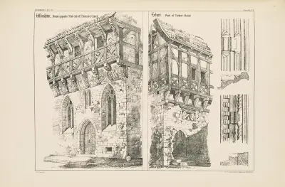 Hildesheim. House opposite West End of St. Andrew’s Church, Erfurt. part of Timber House av Richard Norman Shaw