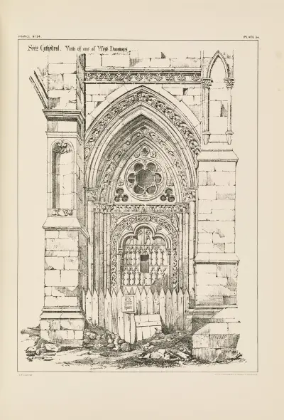 Seez. Cathedral. View of one of the West Doorways av Richard Norman Shaw