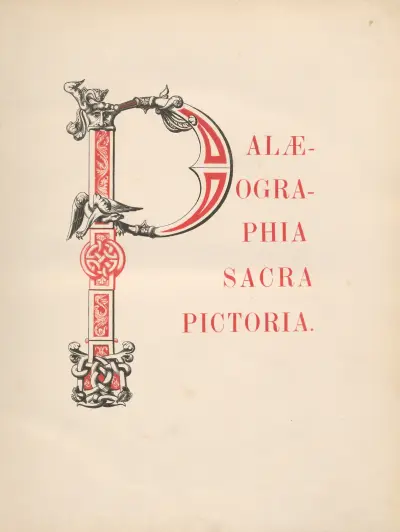Palaeographia sacra pictoria – Title page av John Obadiah Westwood