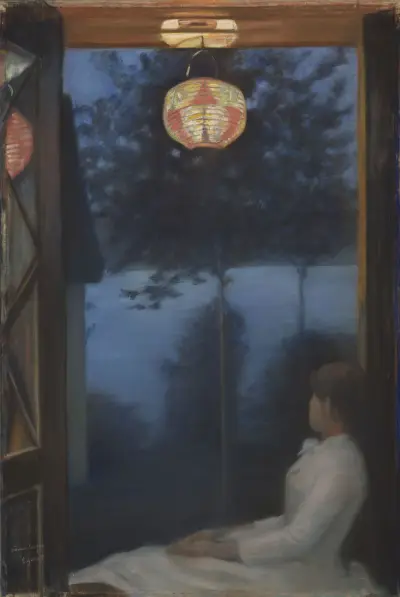 A Japanese Lantern av Oda Krohg