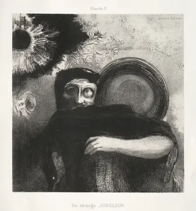A Strange Juggler av Odilon Redon