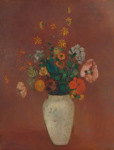 Bouquet in a Chinese Vase av Odilon Redon