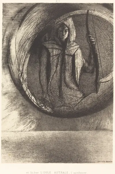 Et la-bas l’idole astrale, l’Apotheose (And beyond, the star idol, the apotheosis) av Odilon Redon