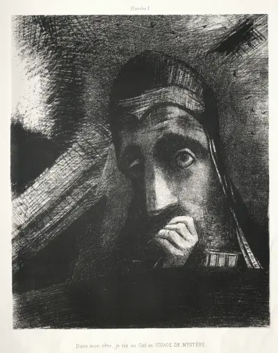 In My Dream I Saw in the Sky a Face of Mystery av Odilon Redon