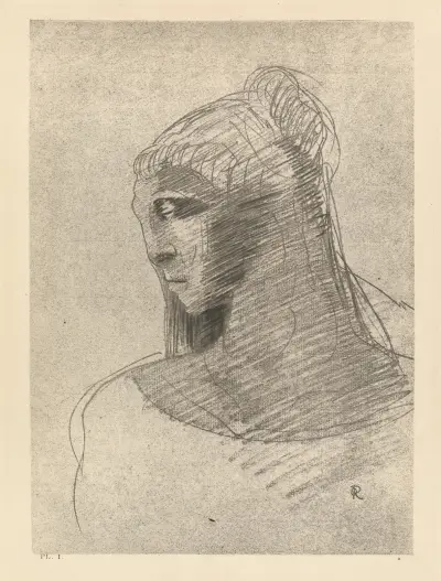 Je t’adore a l’egal de la voute nocturne. O vase de tristesse, o grande taciturne av Odilon Redon