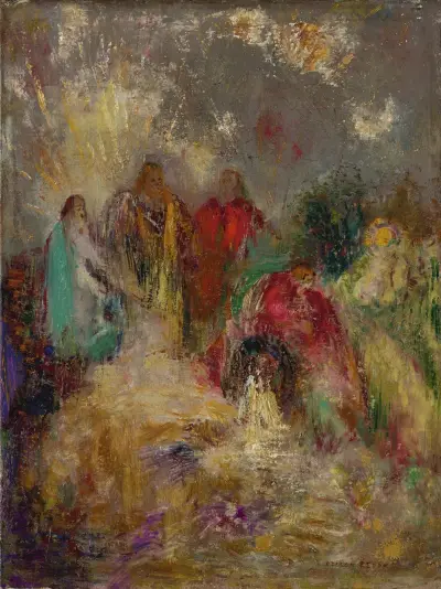 Le Christ et ses disciples av Odilon Redon