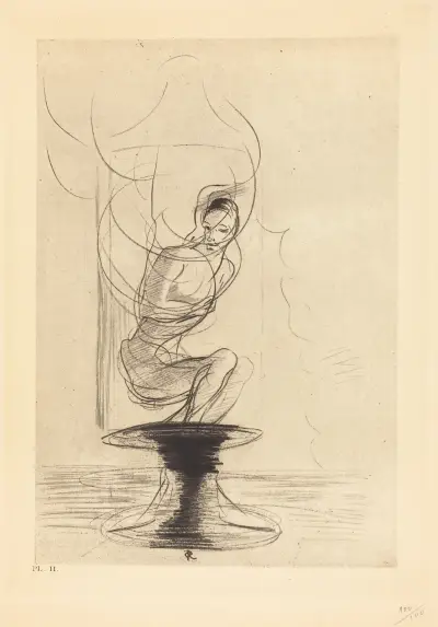 Niekiedy spotyka się starą flaszkę, która pamięta, skąd tryska żywa dusza, co powraca, 1890 – Nr. 1, Odilon Redon