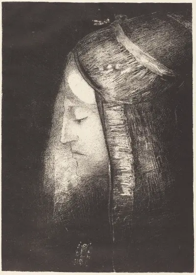 Profil de lumiere (Profile of light) av Odilon Redon