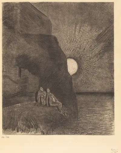 Sans cesse a mes cotes s’agite le demon av Odilon Redon