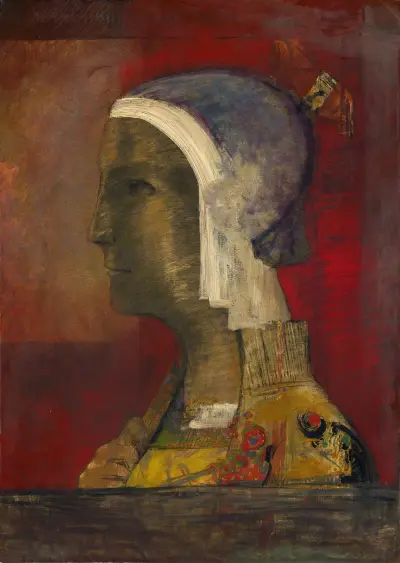 Symbolic Head av Odilon Redon