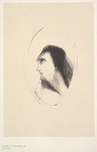 The breadth and flatness of the frontal bone, 1896 – nr 2 av Odilon Redon