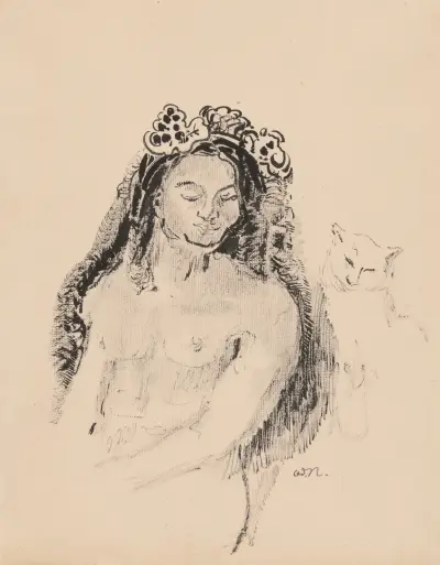 The Queen of Sheba (La Reine de Saba) av Odilon Redon