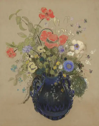Vase de fleurs, 1905 av Odilon Redon