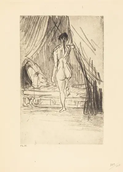 Volupte, Fantome Elastique! (Pleasure, elastic phantom!) av Odilon Redon