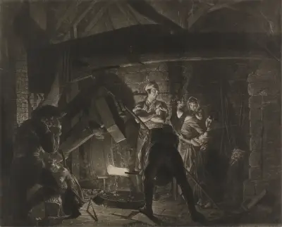 En smidesässja av Joseph Wright of Derby