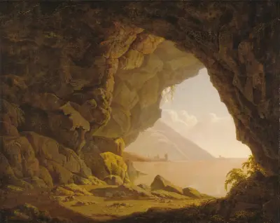 Grotta nära Neapel av Joseph Wright of Derby