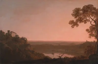 Lake Nemi av Joseph Wright of Derby