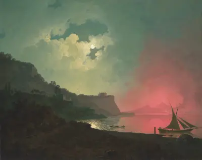 Wybuch Wezuwiusza widziany z Posillipo, Joseph Wright of Derby