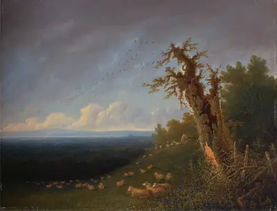Shepherd Boy on a Hillside av William Turner of Oxford