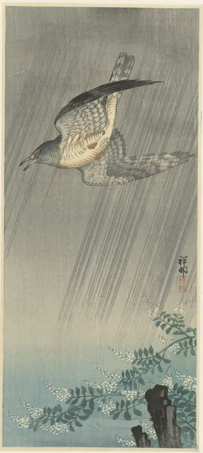 Kukačka v bouři, Ohara Koson