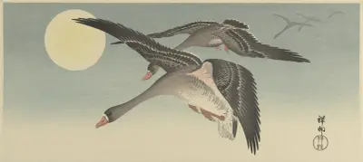 Husi za úplňku, Ohara Koson