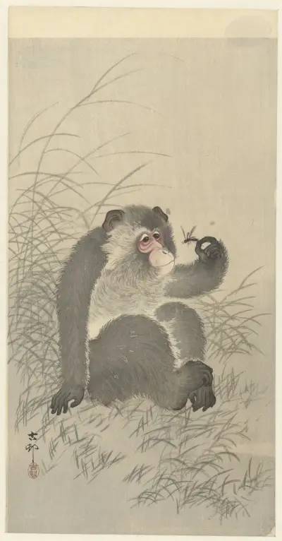 Opice s hmyzem, Ohara Koson