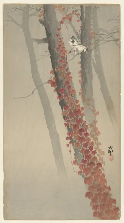 Červený břečťan, Ohara Koson