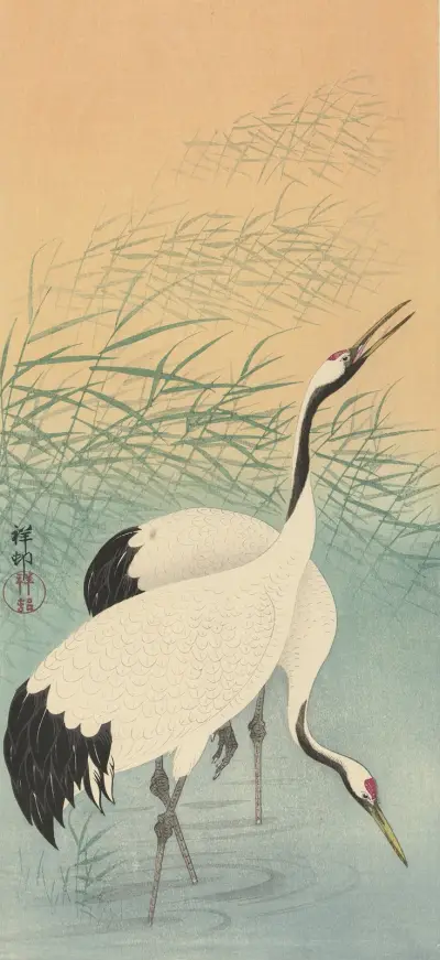 Dva jeřábi, 1925, Ohara Koson