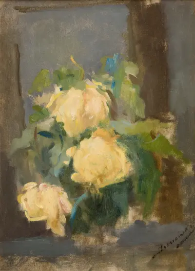 Goldene Rosen von Olga Boznanska