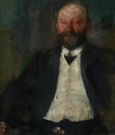 Portrait of Adam Nowina Boznański, Artist’s Father av Olga Boznanska