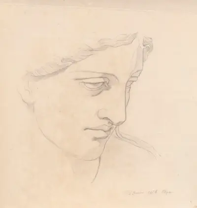 Studie eines Gesichts nach der Skulptur der Venus von Arles von Olga Boznanska