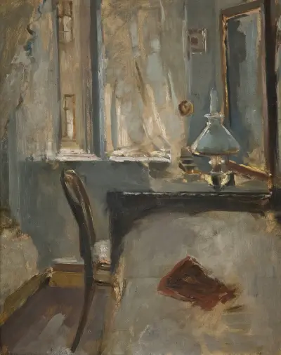 Studie des Interieurs des Künstlerateliers in Krakau von Olga Boznanska
