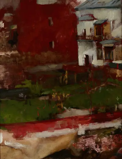 Town Buildings I av Olga Boznanska
