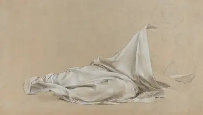 Studie av halvliggande kvinna av Luc-Olivier Merson
