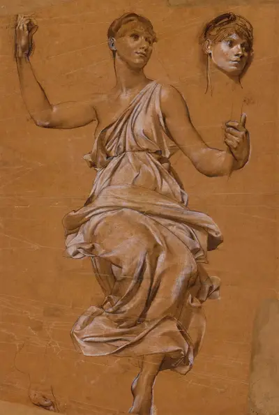 Etude de femme drapée av Luc-Olivier Merson
