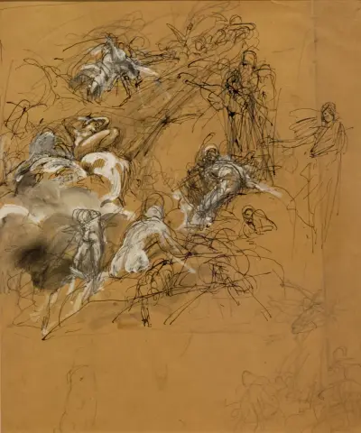 Studium postaci latających – nr 4, Luc-Olivier Merson