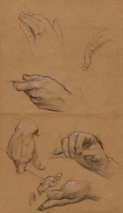 Handstudie av Luc-Olivier Merson