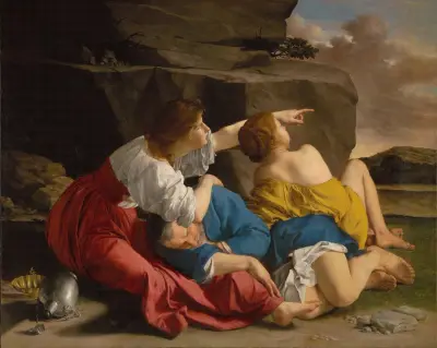 Lot und seine Töchter, 1622 von Orazio Gentileschi