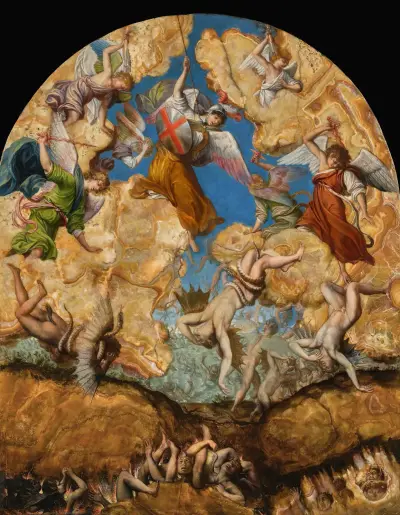 Upadek aniołów zbuntowanych, Orazio Gentileschi
