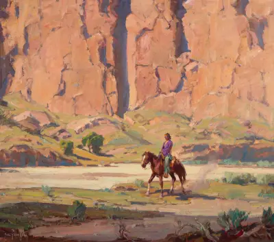 The Red Rock Wall av Carl Oscar Borg