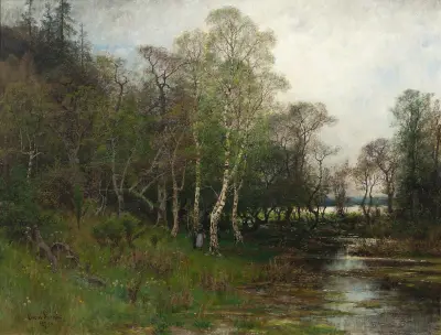Spring Landscape. Motif from Tullinge in Södermanland av Oscar Törnå