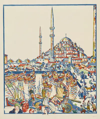 Constantinople (with Hagia Sophia) av Oskar Laske