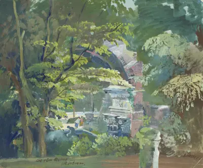 Den romerska ruinen i Schönbrunn av Oskar Laske
