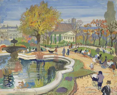 Dessaustemplet i Volksgarten av Oskar Laske