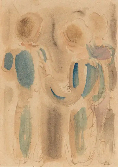 Drei stehende Figuren von Oskar Schlemmer