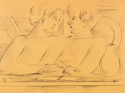 Duo, 1936 – nr 1 av Oskar Schlemmer