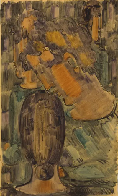 Group of Four with Diagonal Profile av Oskar Schlemmer